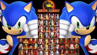 MORTAL KOMBAT 9  SONIC MOD  TAG LADDER  GAMEPLAY 4K60FPS [upl. by Barron]