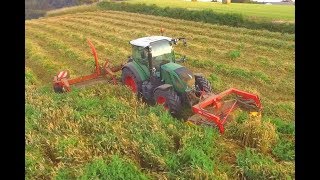 Drone Fauchage Méteil  Céréales immatures  Fendt 514 Vario  Faucheuses Fella  2018 [upl. by Lumbard]