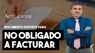 Requisitos del documento soporte para un contribuyente no obligado a facturar [upl. by Edmunda844]