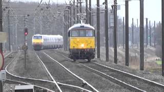 Caledonian Sleeper 86101 passing Northallerton [upl. by Anha]