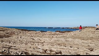 Walking at the beach Playa de Itzurun GoT filming location  Basque Country Spain  4K [upl. by Laina]