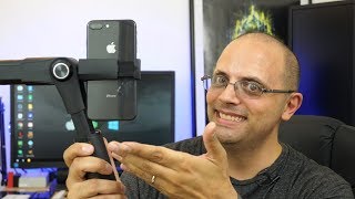 The Snoppa M1 The 3 Axis Motorized Gimbal That Can Shoot Horizontal video Review with Iphone 8 [upl. by Leryt]