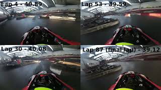 Karting Learning a new track progression Lap Analysis Wakefield indoor karting [upl. by Nosyerg]