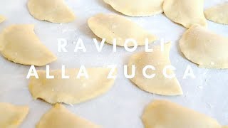 RAVIOLI ALLA ZUCCA FATTI IN CASA  Con crema di noci  Ricetta VEGANA [upl. by Moneta46]