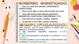 Soberbo – o que é soberbo Significado Vídeo Gotinha 2min11s o que é uma pessoa soberba [upl. by Winou684]