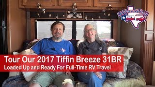 2017 Tiffin Breeze 31BR Tour Small Diesel Motorhome  Full Time RV Life [upl. by Nalyac899]