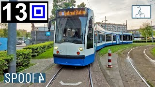 Cabinerit Tram 13 Amsterdam  Lambertus Zijlplein  Centraal Station vv  4K Tram Driver Cabview [upl. by Amalea832]