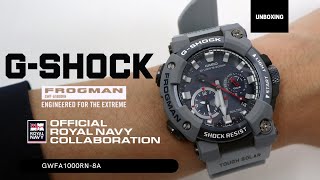 Unboxing GSHOCK X ROYAL NAVY FROGMAN GWFA1000RN8AER [upl. by Nojed]