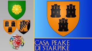 Gli Araldi di Westeros Tre Castelli di Tenebra Casa Peake di Starpike [upl. by Anyd]