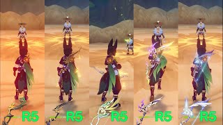 Tighnari Weapon Comparison Hunters Path vs ALL Bow Weapons COMPARISON [upl. by Patrizio]