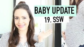 BABY UPDATE👶🏻🍼 I 19 SSW I 1 Mal Baby gespürt😍 I Beschwerden Bauch Baby Gewicht [upl. by Kela]