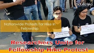 Researchers Unite Nationwide to protest for fellowship Hike [upl. by Eneloj219]