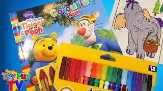 DISNEY WINNIE THE POOH Colouring Color in Lumpy Easter Basket Childrens Drawing [upl. by Aissirac551]