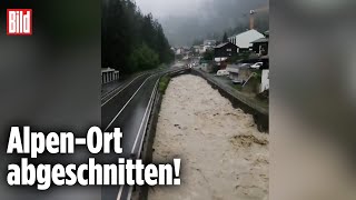 SCHWEIZ Unwetter stürzt Zermatt ins Chaos [upl. by Ellac]