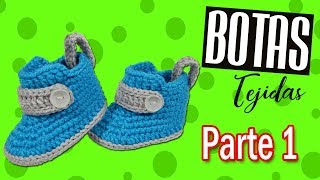 Como tejer botas a crochet para bebe  Modelo botas Milan  parte 12 [upl. by Dwyer]