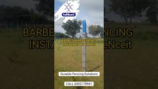 Barbed wire installed at our customer locationbarbedwiredurablefence fencewire fencingcontractor [upl. by Otrebor]