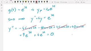 Inhomogeneous 2nd order ODE  exponential gt [upl. by Adnahsam]