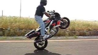 Honda CBR 900 RR wheelie [upl. by Aciretahs]