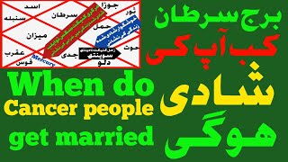 When do Cancer people get married  Burj sartan kab hoti hai Apki shadi  Cancer zodiac sign [upl. by Adolphus615]