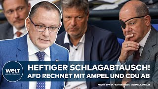 TINO CHRUPALLA AfD rechnet bei Generaldebatte im Bundestag mit Ampel und CDU ab [upl. by Deanna]