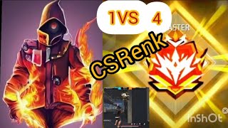 Bindeshwar bhai 1Vs4 CS rank trending video free fire Max 🥶 mobile player garena free fire 🔥🔥 [upl. by Becca]