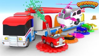 Learn Colors and Vehicle Names for Kids Animation Video [upl. by Sinegold599]