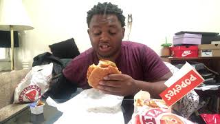 Popeyes chicken Sandwich Review comedian [upl. by Esteban29]