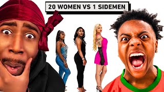 American Reacts to 20 WOMEN VS 1 SIDEMEN SPEED EDITION [upl. by Nylecoj980]