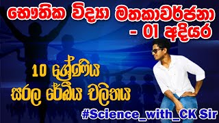 භෞතික විද්‍යා සම්මන්ත්‍රණය01grade 10science  විද්‍යාව 10 ශ්‍රේණිය CK science නිසැක A සාමාර්ථයකට [upl. by Fayina258]