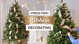 HOW TO PUT RIBBON ON A CHRISTMAS TREE LIKE A PRO 🎄 Easy StepbyStep Ribbon Guide [upl. by Nwahsat291]