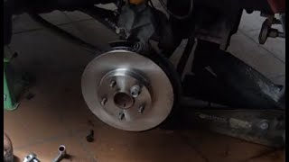 How to change Front Rotors  Brake Caliper  Brake Pads  Tarago Previa Estima [upl. by Esra270]