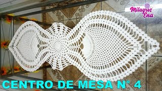 Como tejer el CAMINO DE MESA N° 4 Piñas Gigantes Tejido a Crochet paso a paso para unir con Flores [upl. by Urbani]