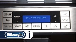 How to set the temperature on your DeLonghi Eletta Cappuccino ECAM 45760 Coffee Machine [upl. by Coombs946]