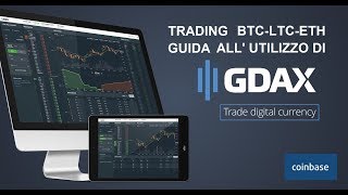 GDAX  Guida per acquistare e vendere bitcoin [upl. by Assereht]