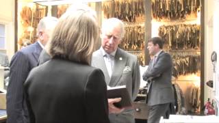 The Prince of Wales visits Savile Row tailor Anderson amp Sheppard [upl. by Eniarda]