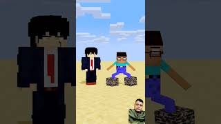 HELP Herobrine to power uo jump with bigger and bigger bedrock  friendship animationmeme funny [upl. by Laddy]