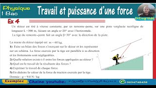 Travail et puissance dune force 1 bac exercice 4 série 1 [upl. by Eannej687]