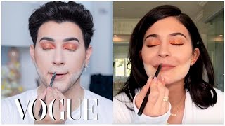 I TRIED FOLLOWING KYLIE JENNERS VOGUE MAKEUP ROUTINE [upl. by Eleanora]