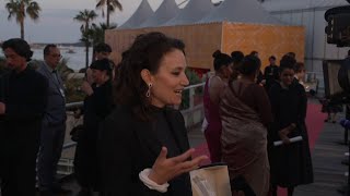 Coralie Fargeat talks about Demi Moore in The Substance after Cannes best screenplay win [upl. by Aggi]