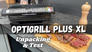 Tefal OptiGrill plus XL GC7228  Unpacking amp Test [upl. by Attiuqihc]