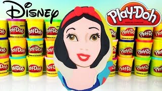 Disney Princess SNOW WHITE PlayDoh Surprise Egg Tsum Tsum Magi Clip [upl. by Ahsekal465]