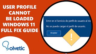 User Profile Cannot Be Loaded Windows 11 ✅ FULL FIX GUIDE [upl. by Awra494]