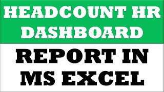 Headcount report in excel  hr dashboard  power pivot dashboard [upl. by Niatsirt]