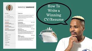 Best Resume Format For Freshers 2024  How To Write A Winning CVResume For Cruiseships [upl. by Philpot]