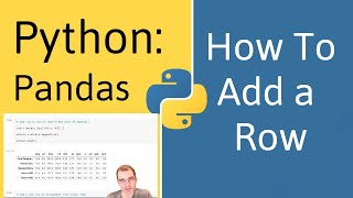 How to Add a Row To a Data Frame in Pandas Python [upl. by Einej69]