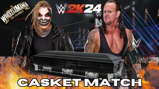 WWE 2K24  CPU MATCH  CASKET MATCH  THE FIEND VS UNDERTAKER [upl. by Ettenrahc242]