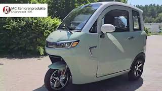 Kabinenscooter Thrifty 25 kmh 3Rad Elektromobil  MC Seniorenprodukte [upl. by Arbas]