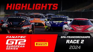 HIGHLIGHTS  Race 2  SpaFrancorchamps  2024 Fanatec GT2 Europe [upl. by De Witt]