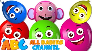 All Babies Channel  Five Little Monkeys  3D Nursery Rhymes [upl. by Anjanette]