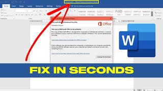 Fix Product Activation Failed in Microsoft Word  How To Solve MS Word Product Activation Failed [upl. by Grail]